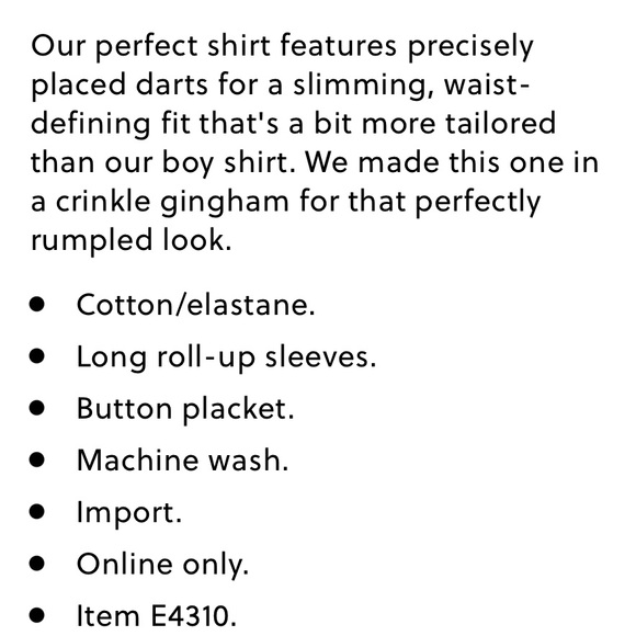 J Crew Perfect Shirt in gingham - Picture 5 of 10